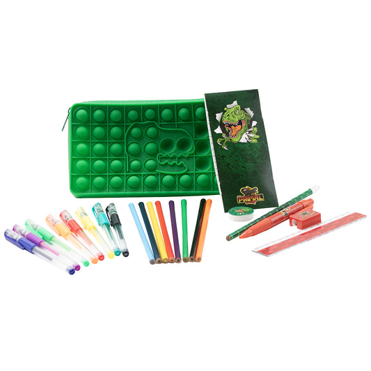 Primal Dinosaur Fidget Popper Stationery Craft Set