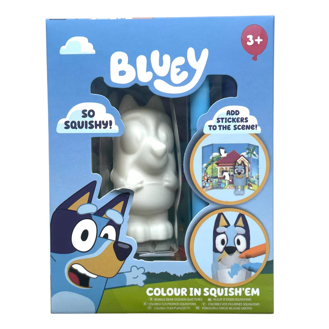 Bluey - Colour your Own Squishie figure