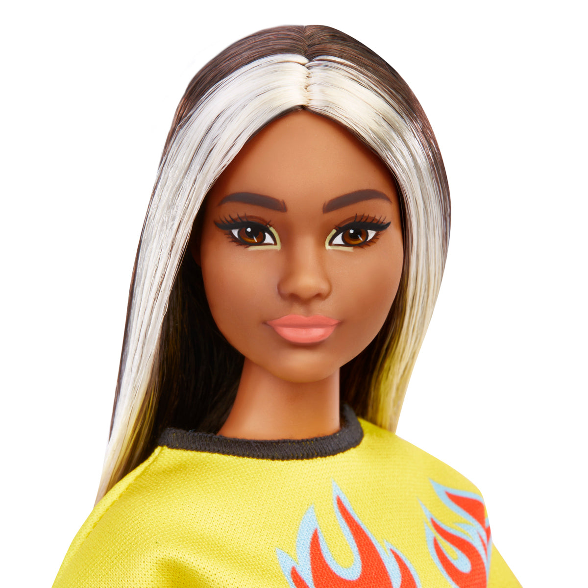 Barbie Fashionistas Doll - Flame Crop Top and Checkered Skirt