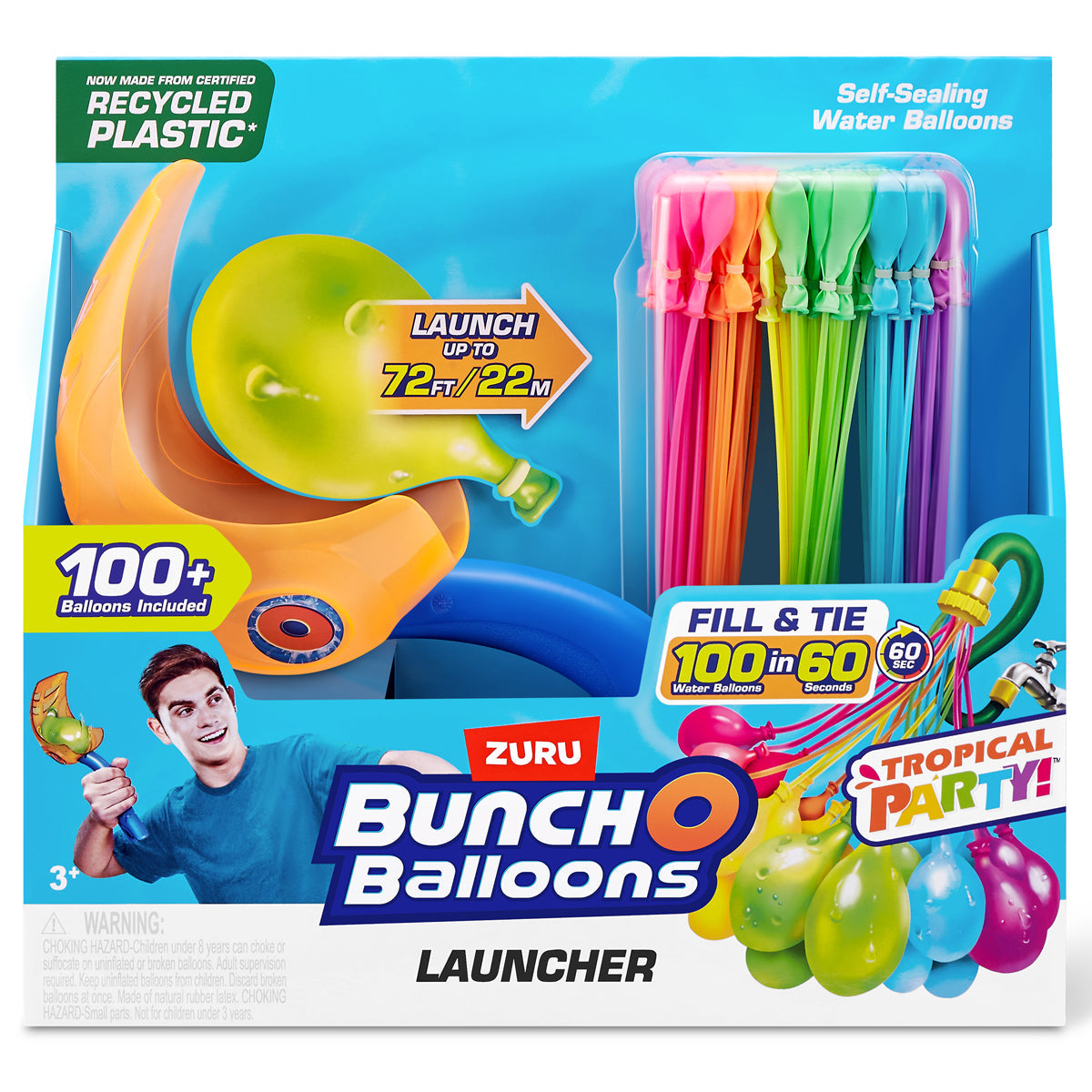 Lot de 10 ballons à eau originaux Bunch O Balloons Tropical Party - Plus de 330 ballons à eau à remplissage rapide - Auto-scellants - Pour toute la famille, enfants, adolescents et Lot de 10 ballons à eau originaux Bunch O Balloons Tropical Party - Plus de 330 ballons à eau à remplissage rapide - Auto-scellants - Pour toute la famille, enfants, adolescents et