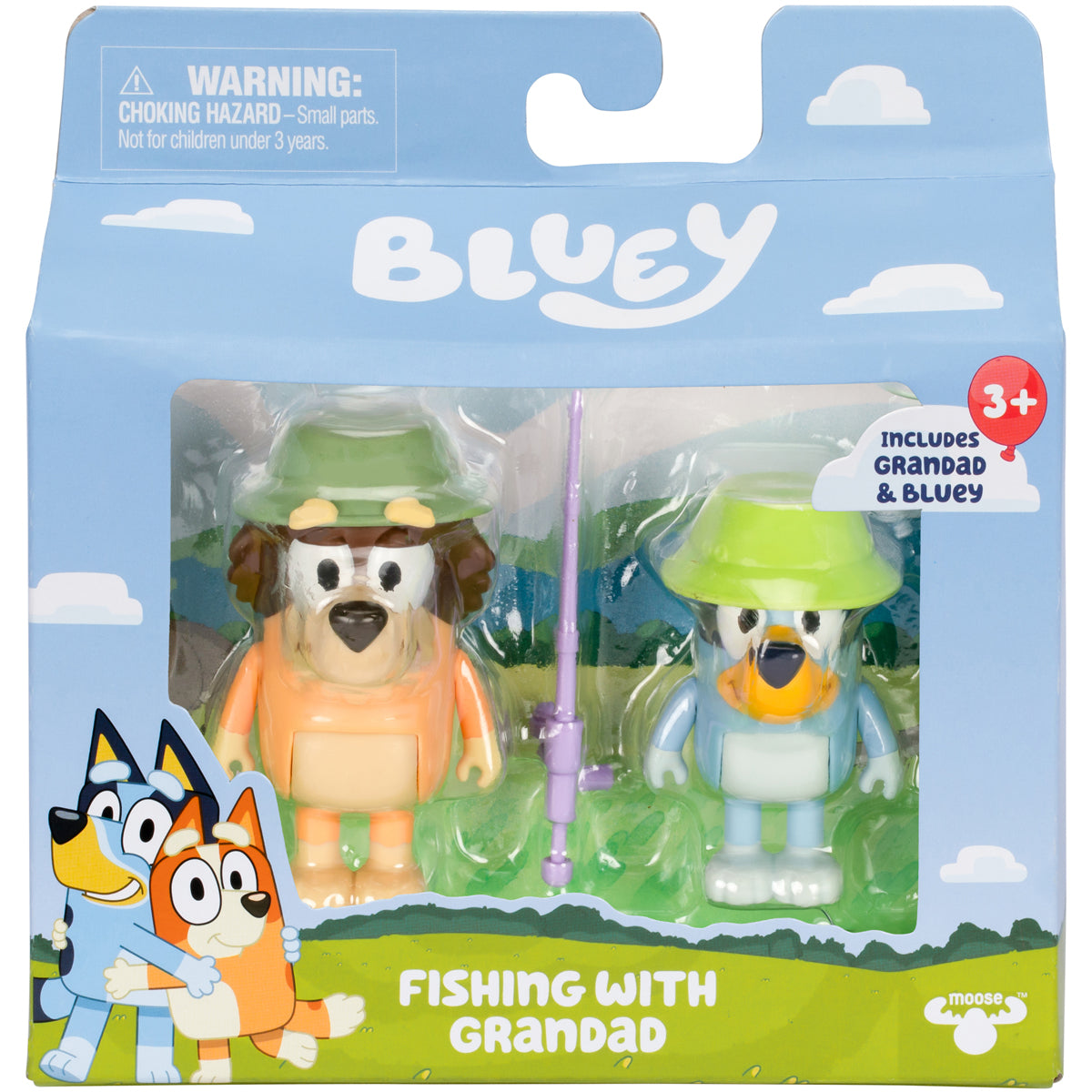 Bluey Fishing with Grandad Bluey & Grandad 2 Figure Pack