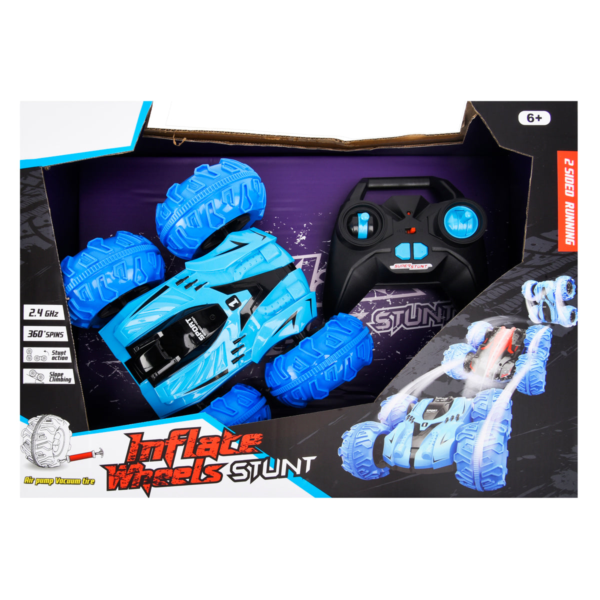 Inflate Wheels Stunt Remote Control Car (Styles Vary)