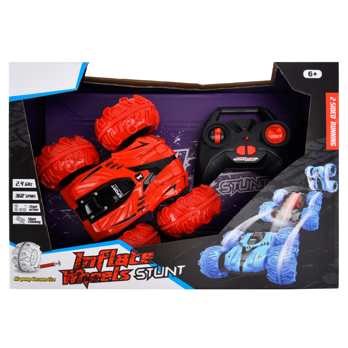 Inflate Wheels Stunt Remote Control Car (Styles Vary)