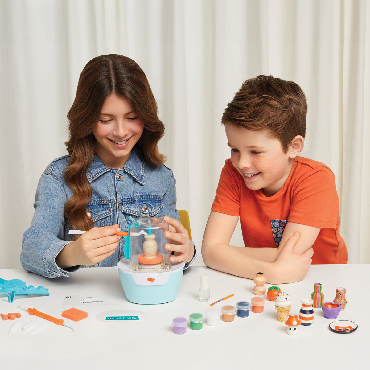 Make It Real Mini Pottery Studio Deluxe Craft Set