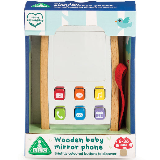 Early Learning Centre Wooden Baby Mirror Phone