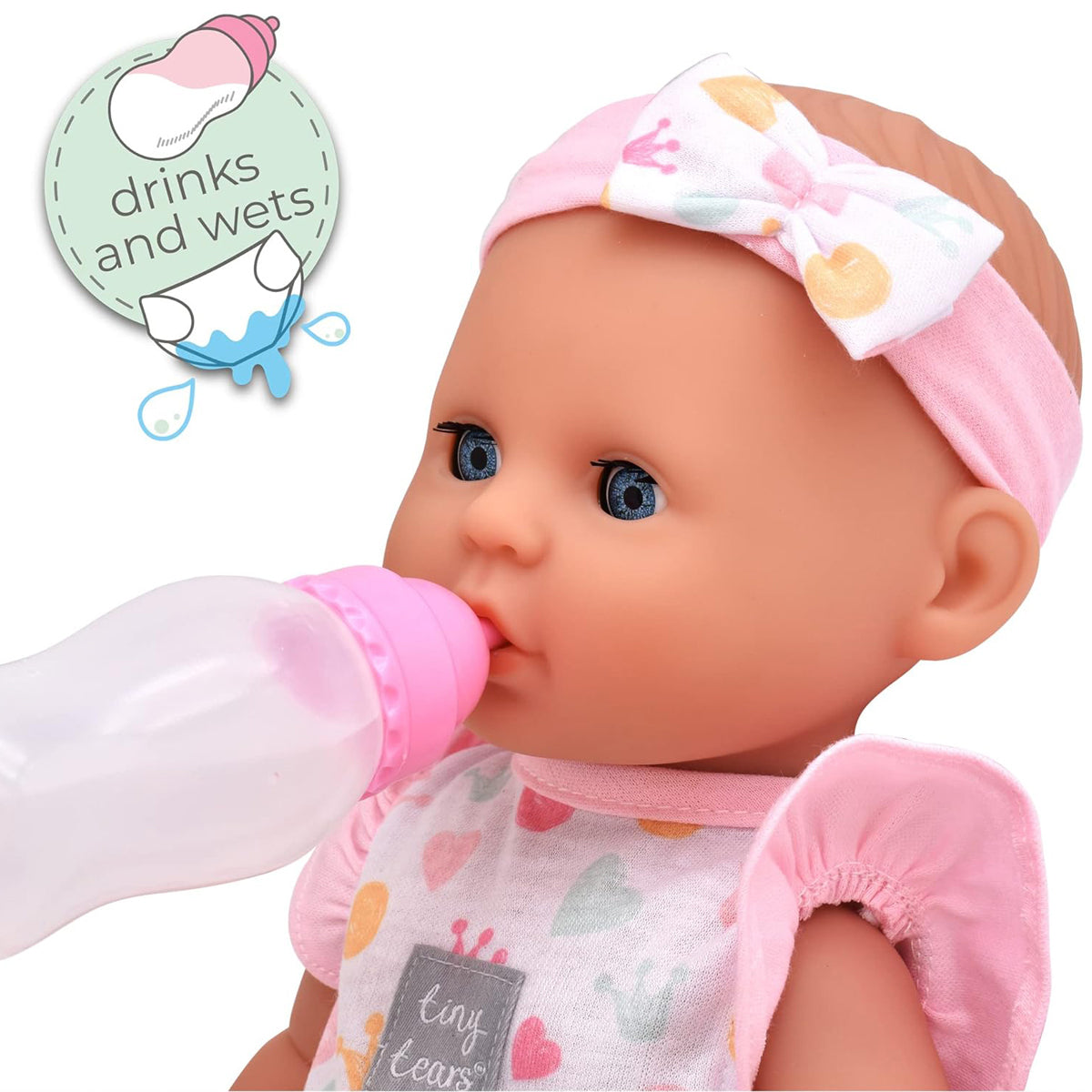 Tiny Tears Classic Drinking, Crying and Wetting 38cm Baby Doll