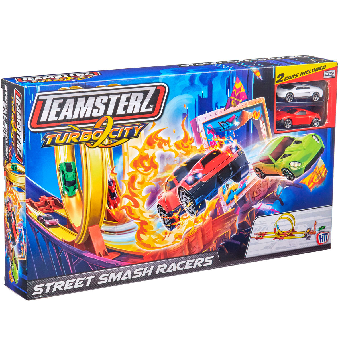 Teamsterz Turbo City Street Smash Racers Race Track