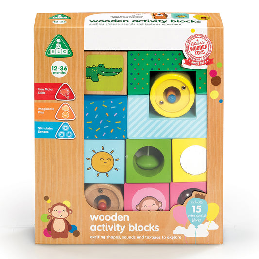 Early Learning Centre Wooden Activity Blocks Playset