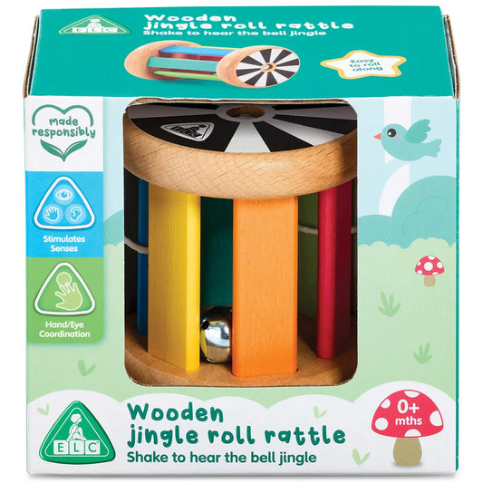 Early Learning Centre Wooden Jingle and Roll Activity Rattle