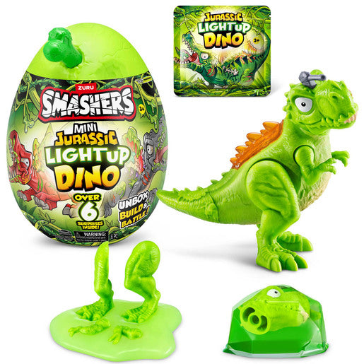 Smashers Mini Jurassic Light Up Dino Egg by ZURU (Styles Vary)