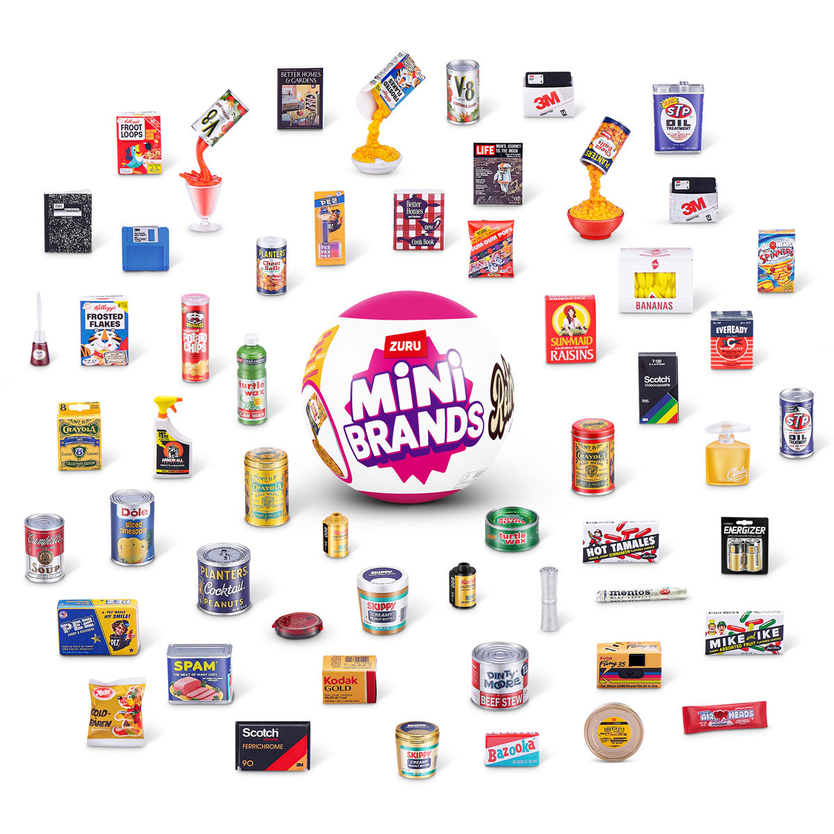 Mini Brands Retro Capsule 4 Pack by ZURU (Styles Vary)
