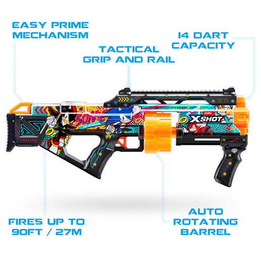 X-Shot Skins Last Stand Sonic the Hedgehog Hyper Spike Blaster - 27M Range