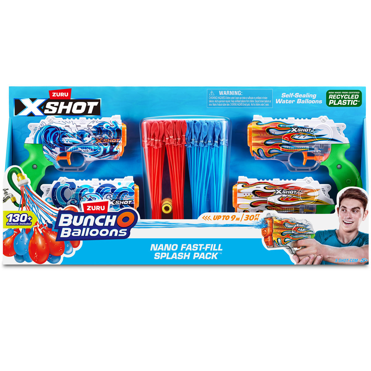 Bunch O Balloons Nano Water Balloon Blaster 4 Pack by ZURU