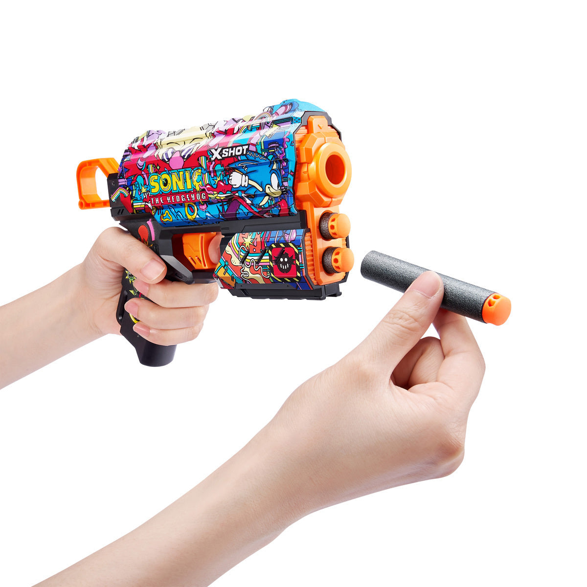 X-Shot Skins Flux Sonic The Hedgehog Blaster (Styles Vary) - 27M Range