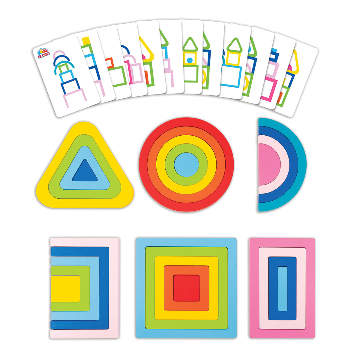 Addo Games Wooden Geo Shapes Game