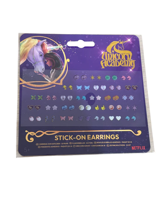 Unicorn Academy Stick-On Earrings – Magical Accessories for Little Fashionistas