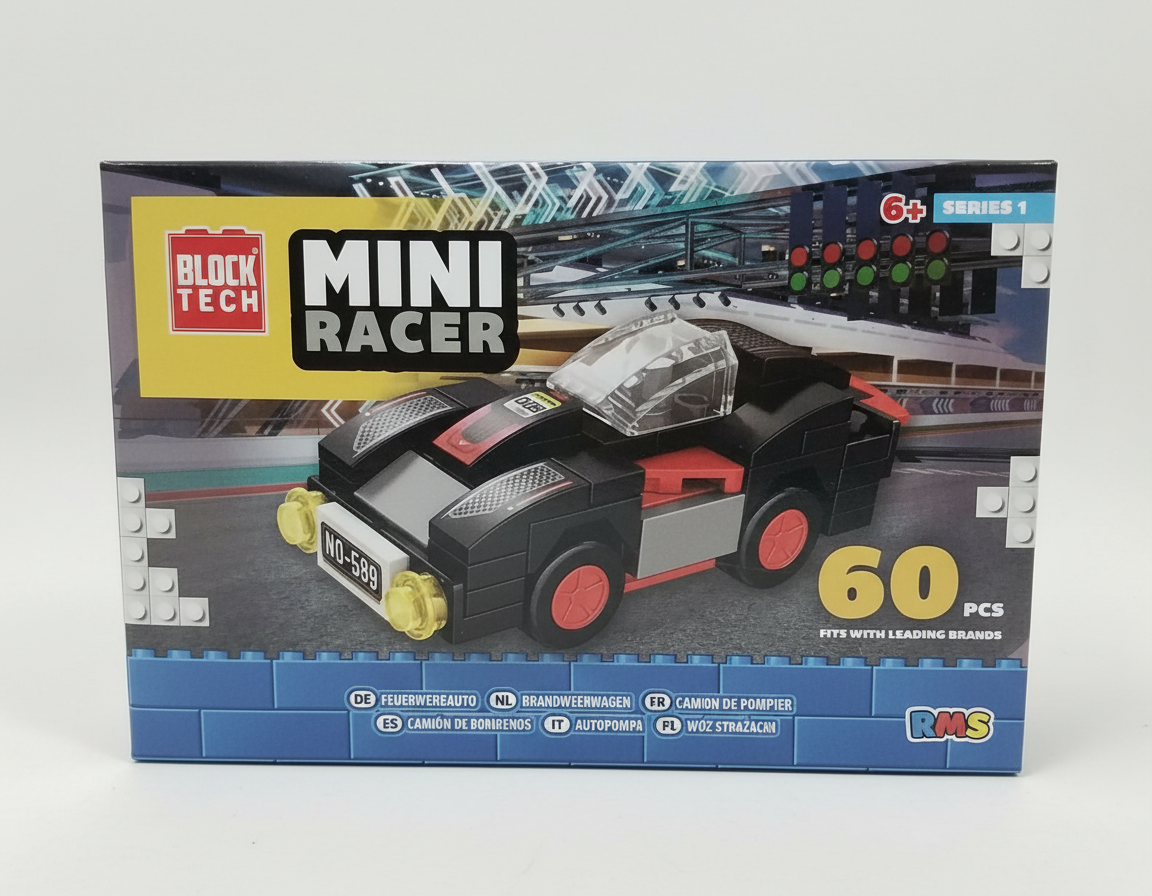 Block Tech mini racer 60 Pieces Building Blocks