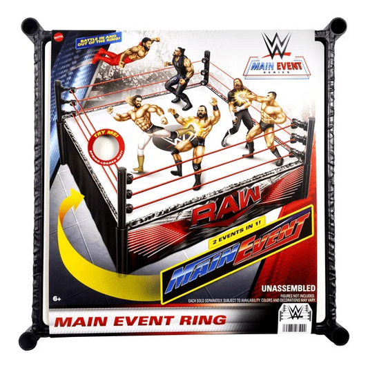 WWE Main Event Ring Playset with Ring Labels for WWE Main Event and RAW