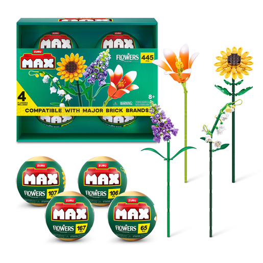 MAX Flowers Construction Mystery Capsule 4 Pack by ZURU (Styles Vary)