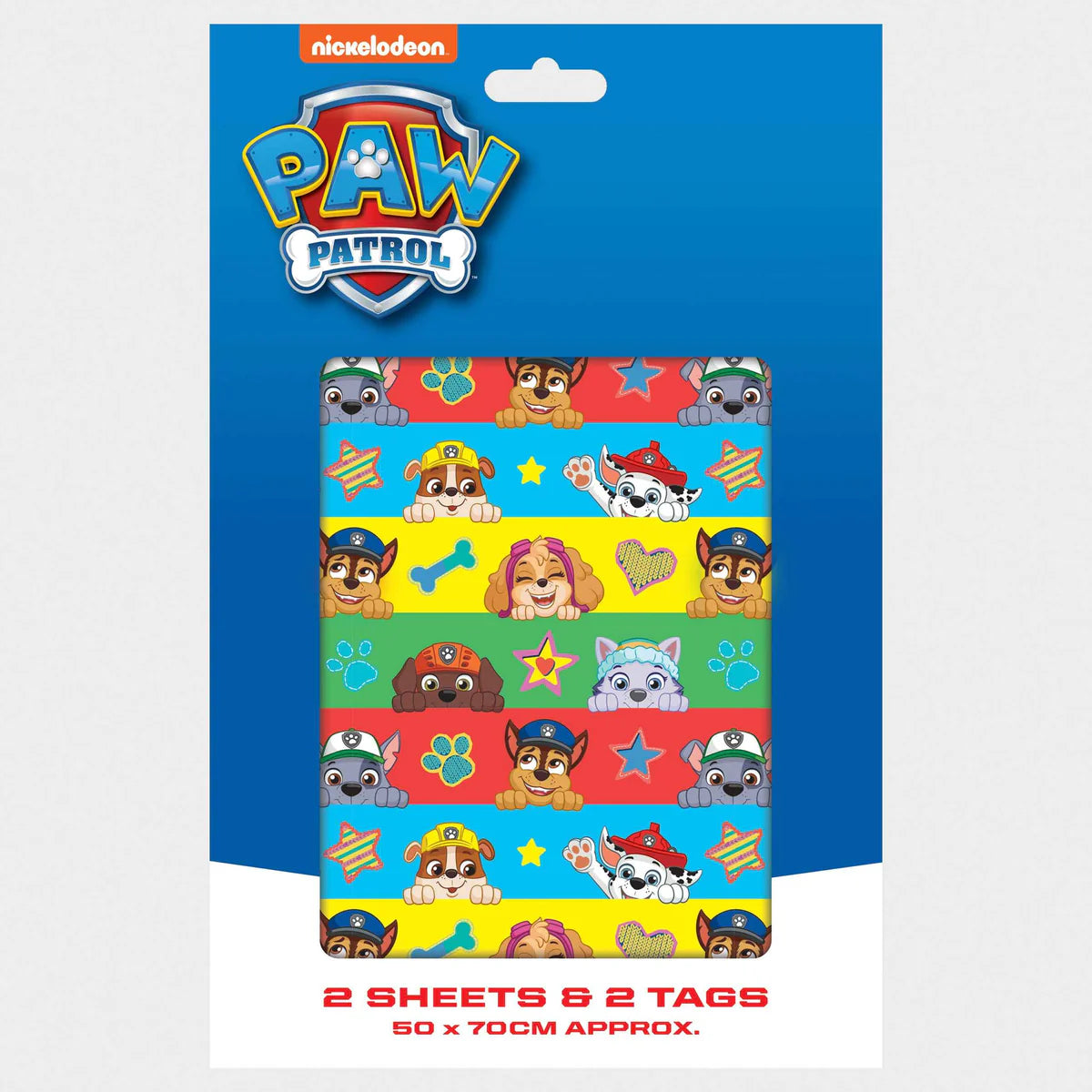 PAW Patrol Gift Wrap And Tags 2 Sheets 2 Tags