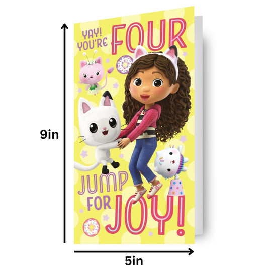 Gabby's Dollhouse Age 4 Birthday Card