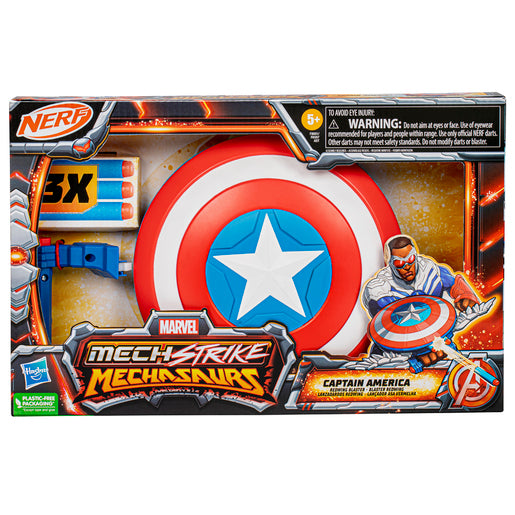 Marvel X Nerf MechStrike Mechasaurs Captain America Redwing Blaster