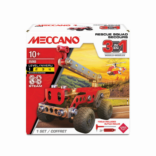 Meccano 3 in 1 Rescue Squad Construction Set