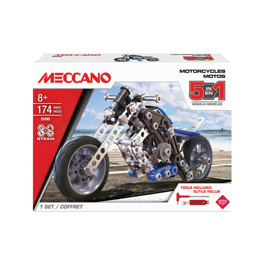 Meccano 5 in 1 Motorcycles Construction Set