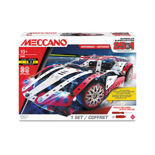 Meccano 25 in 1 Supercar Construction Set