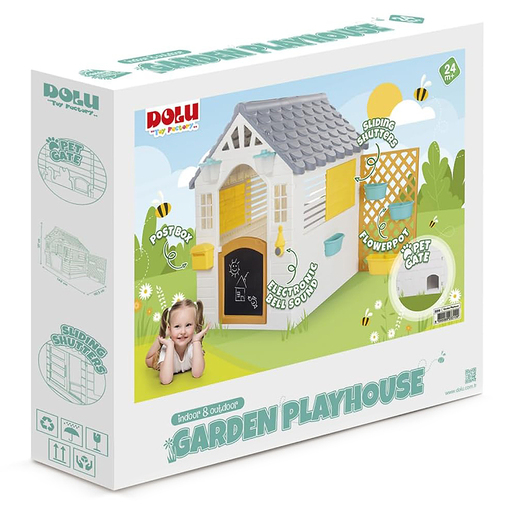 Dolu White and Yellow Playhouse with Electronic Doorbell