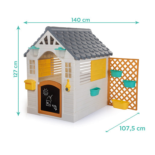 Dolu White and Yellow Playhouse with Electronic Doorbell