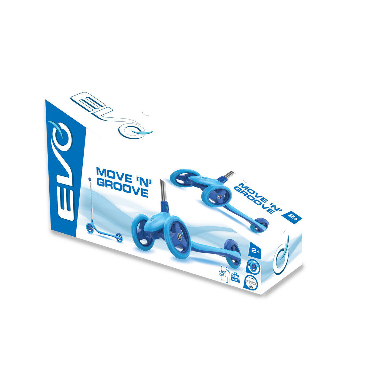 Evo Move 'N' Groove Blue 3 Wheeled Scooter