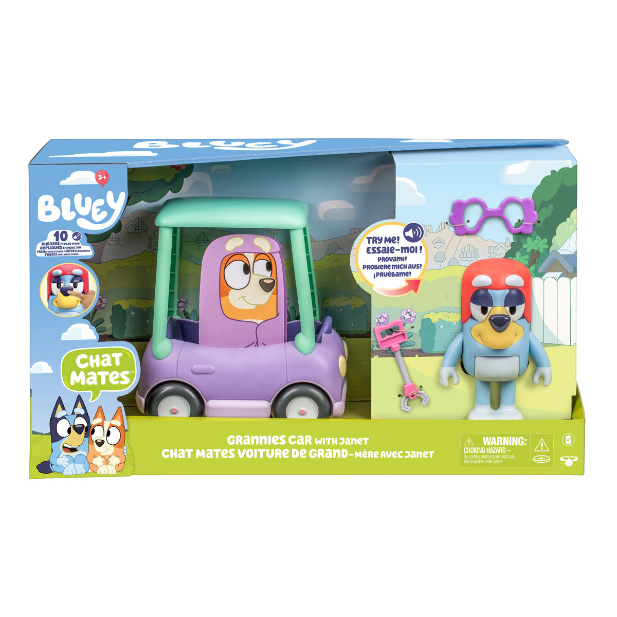 Bluey Grannies Car Playset Chat Mates