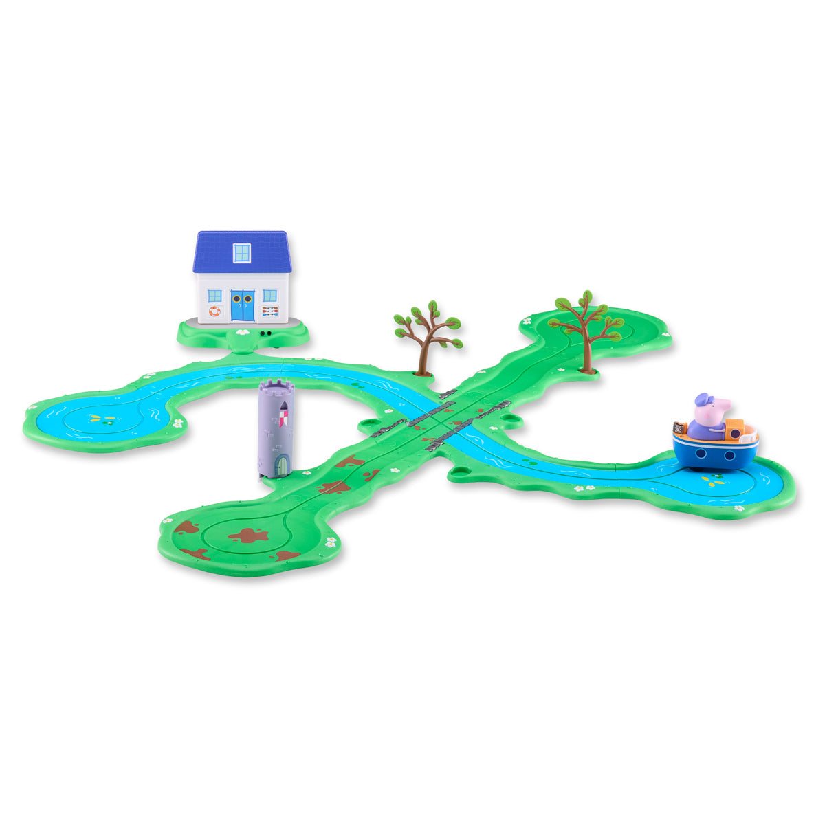 Peppa Pig Bobbing Along Boat Trip Playset Whizz Around