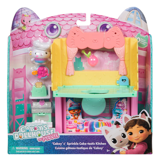Gabby's Dollhouse- Cakey's Sprinkle Cake-tastic Kitchen Playset The Movie