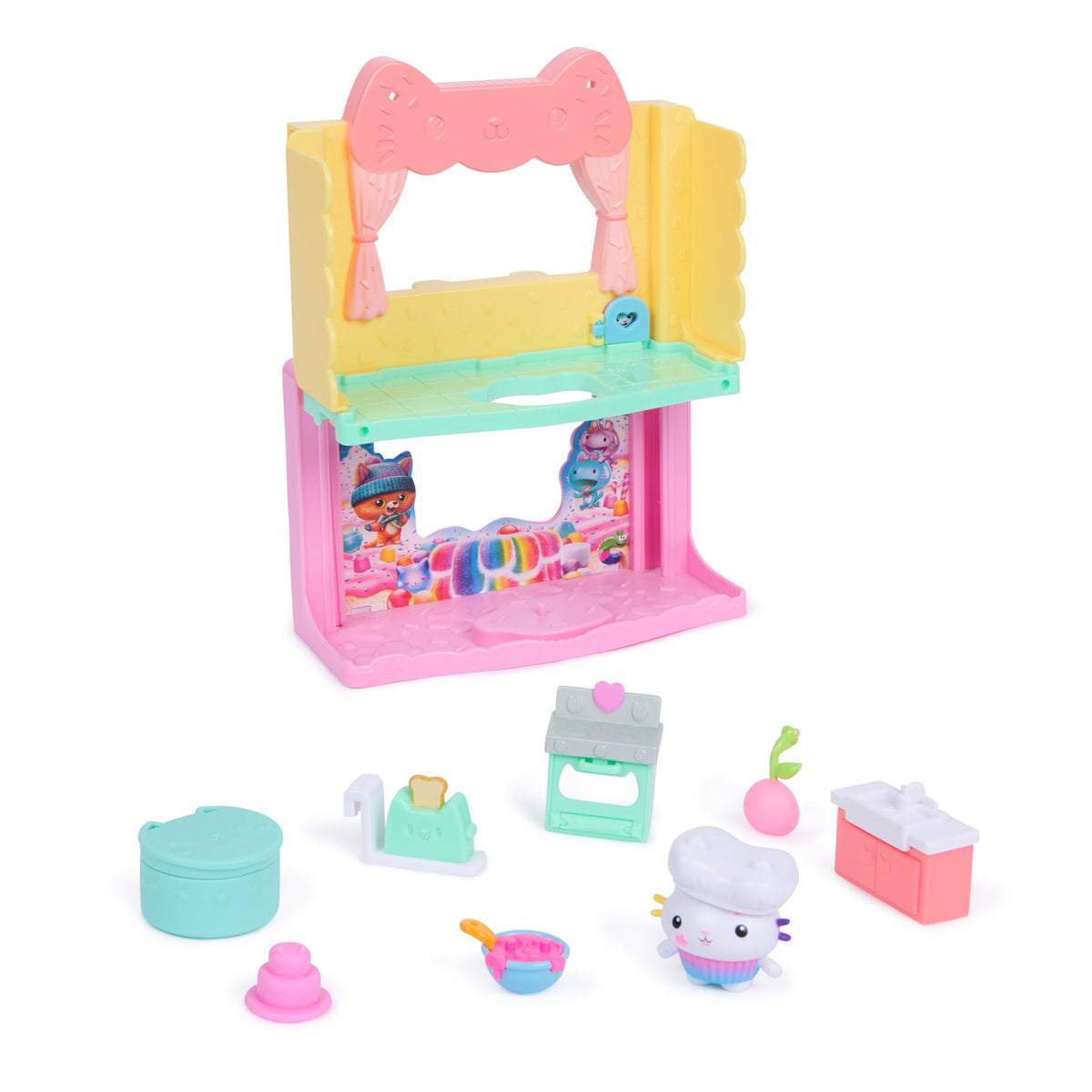 Gabby's Dollhouse Cakey's Sprinkle Cake-tastic Kitchen Playset The Movie