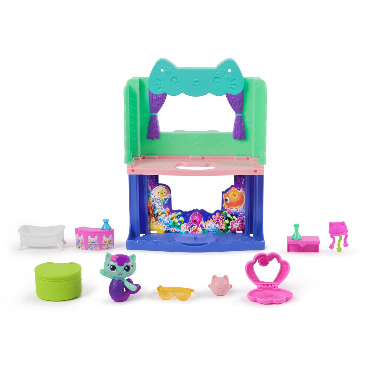 Gabby's Dollhouse MerCat's Spa-wesome Bathroom Playset The Movie