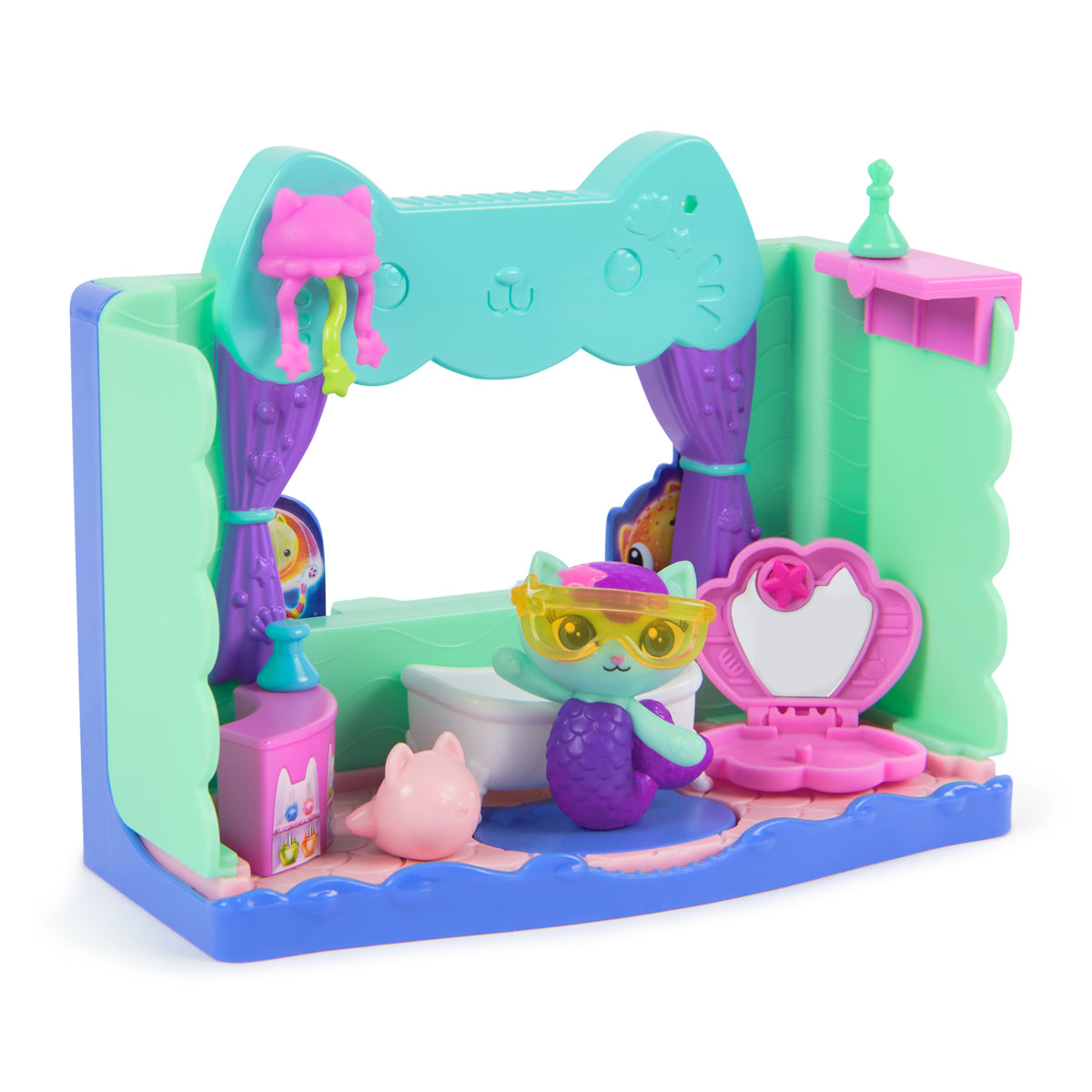 Gabby's Dollhouse MerCat's Spa-wesome Bathroom Playset The Movie