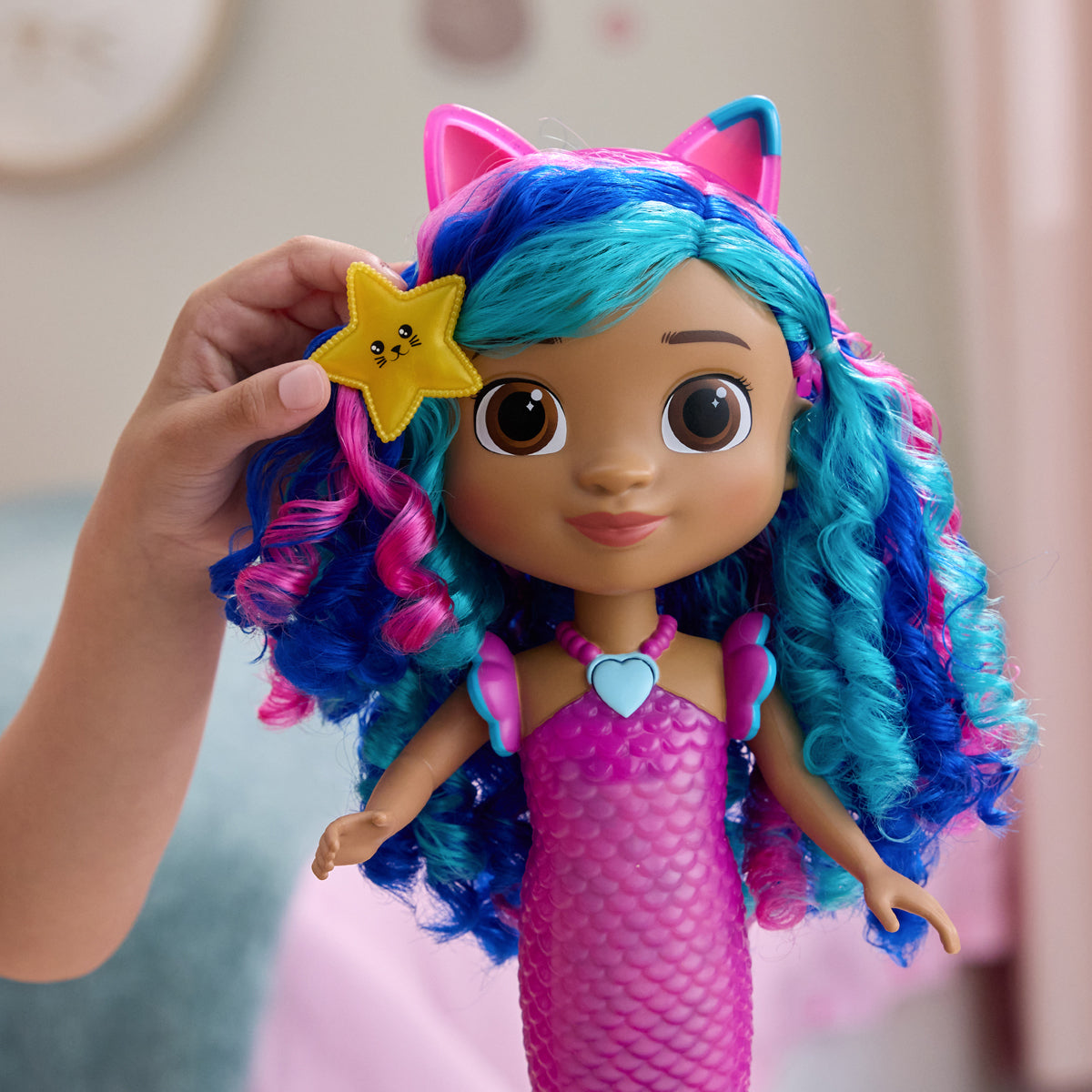 Gabby's Dollhouse Sing and Shine Mermaid Gabby Doll The Movie