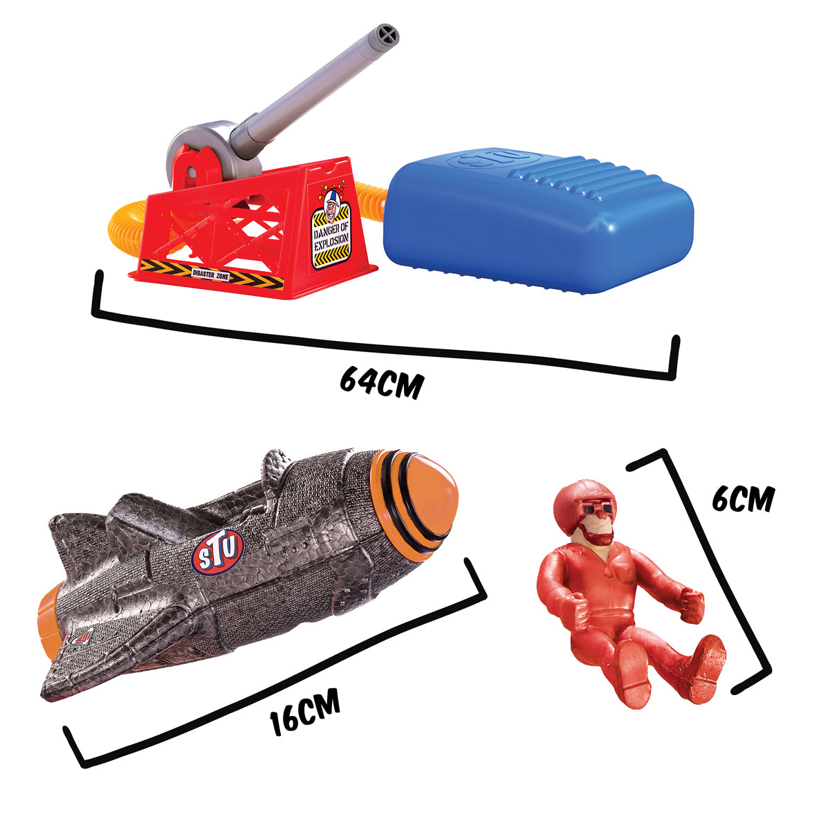 Stuntman Stu Sky Comet Rocket Plane Playset