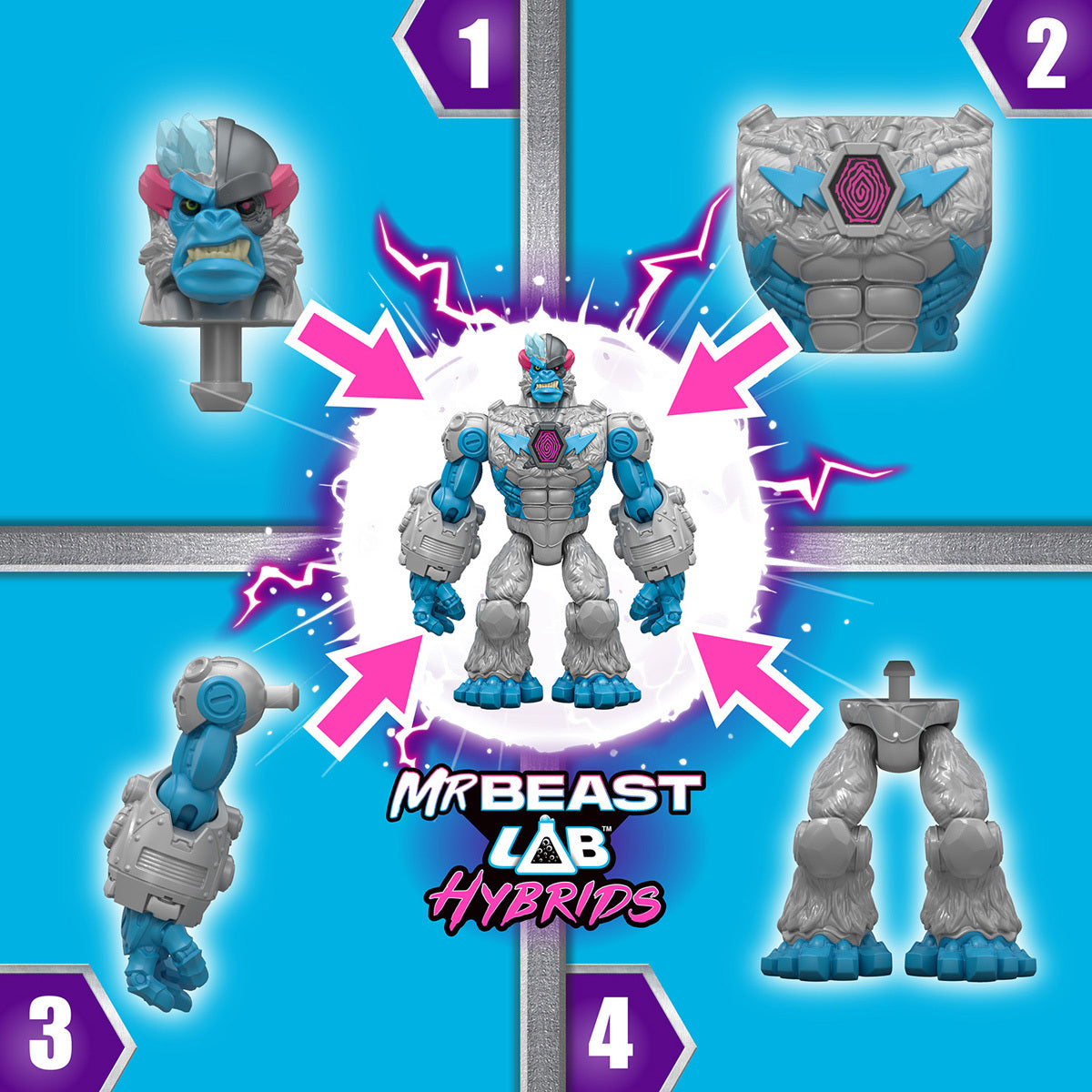 MrBeast Lab Hybrids Mix and Match Figure (Styles Vary)