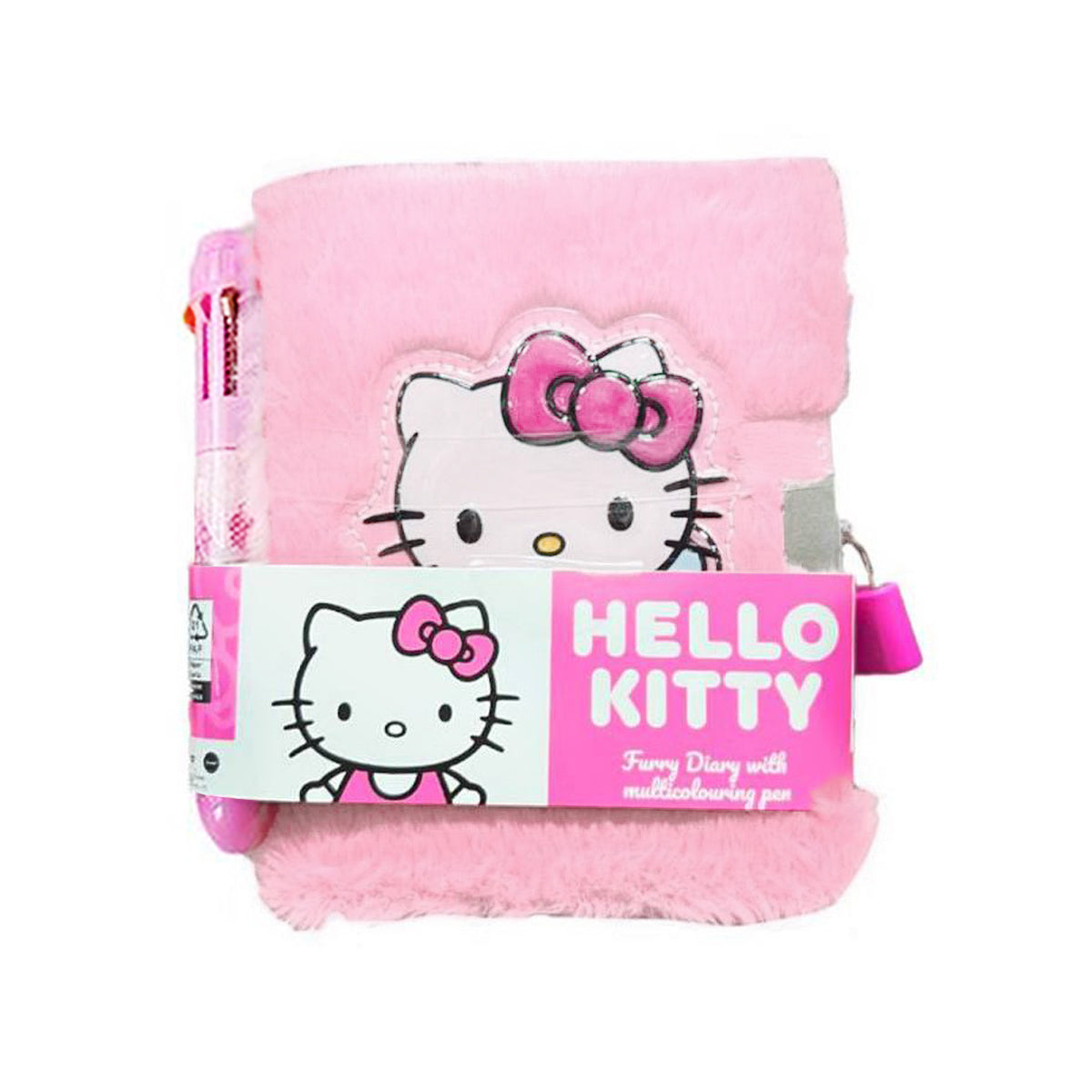 Hello Kitty Fluffy Diary with Pen (Styles Vary)