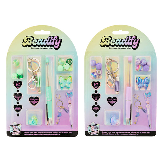 Beadify Pen Charms Keyring Craft Set (Styles Vary)