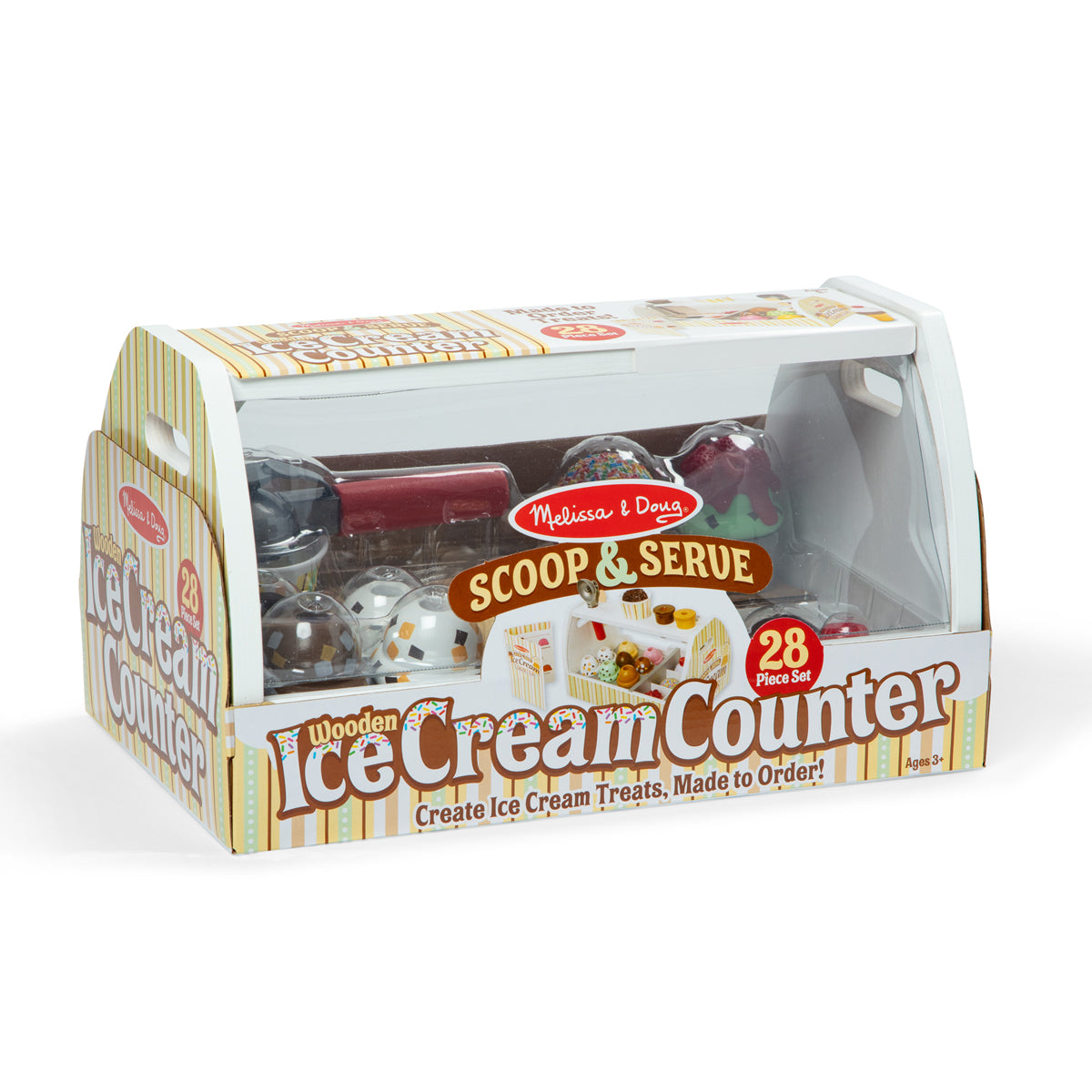 Melissa & Doug Ice Cream Counter Wooden Roleplay Set