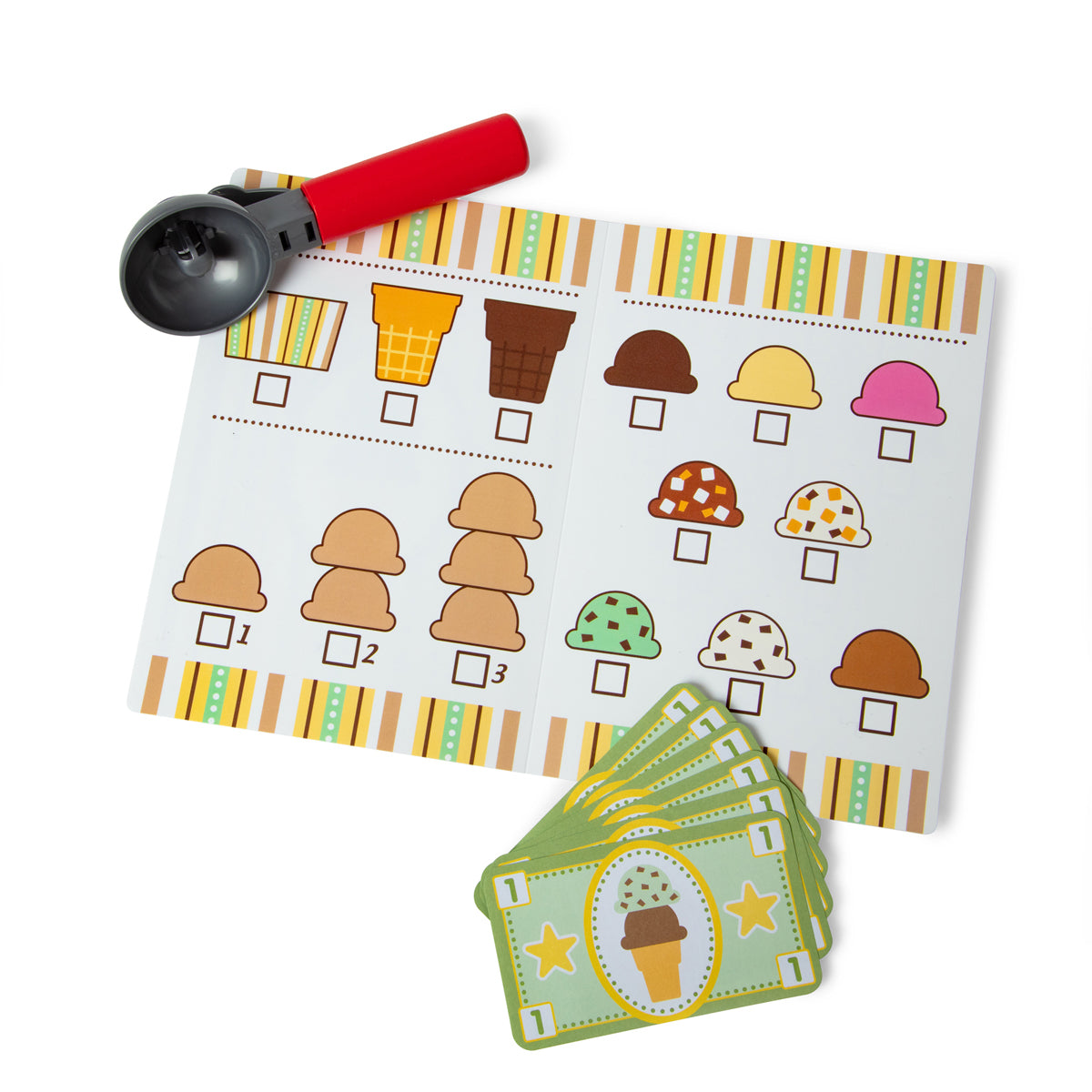 Melissa & Doug Ice Cream Counter Wooden Roleplay Set
