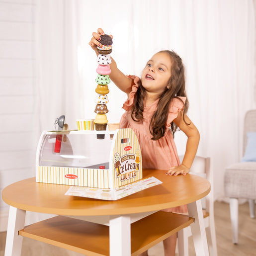 Melissa & Doug Ice Cream Counter Wooden Roleplay Set