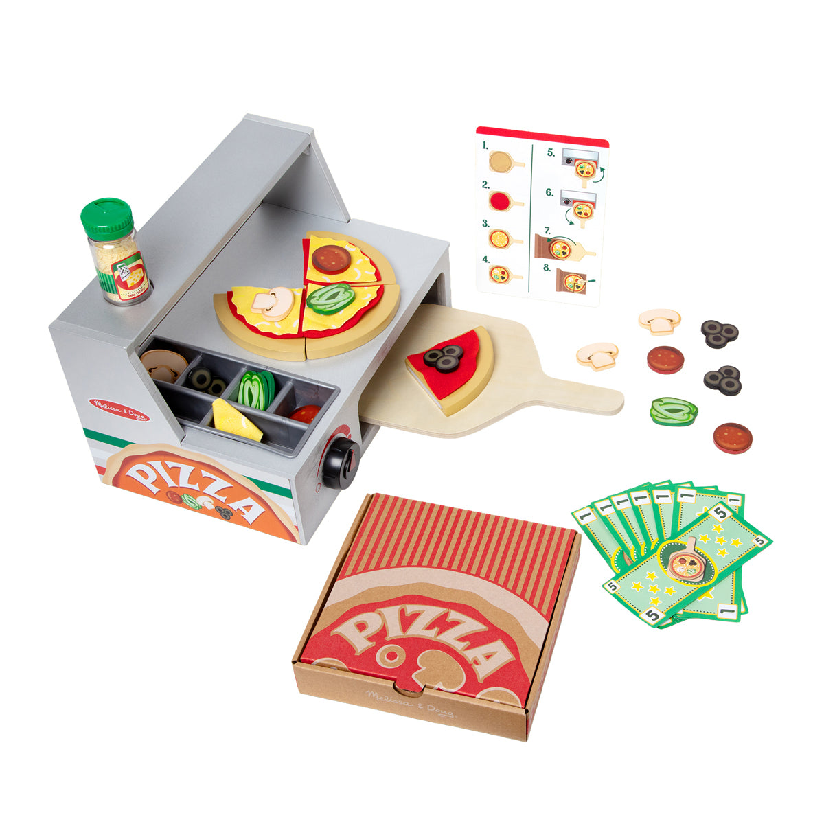 Melissa & Doug Pizza Counter Wooden Roleplay Set
