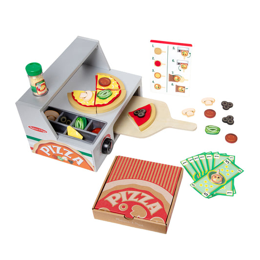 Melissa & Doug Pizza Counter Wooden Roleplay Set