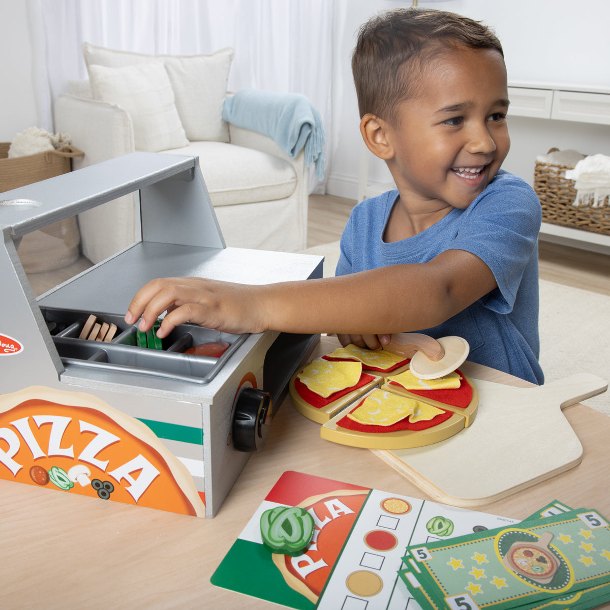 Melissa & Doug Pizza Counter Wooden Roleplay Set