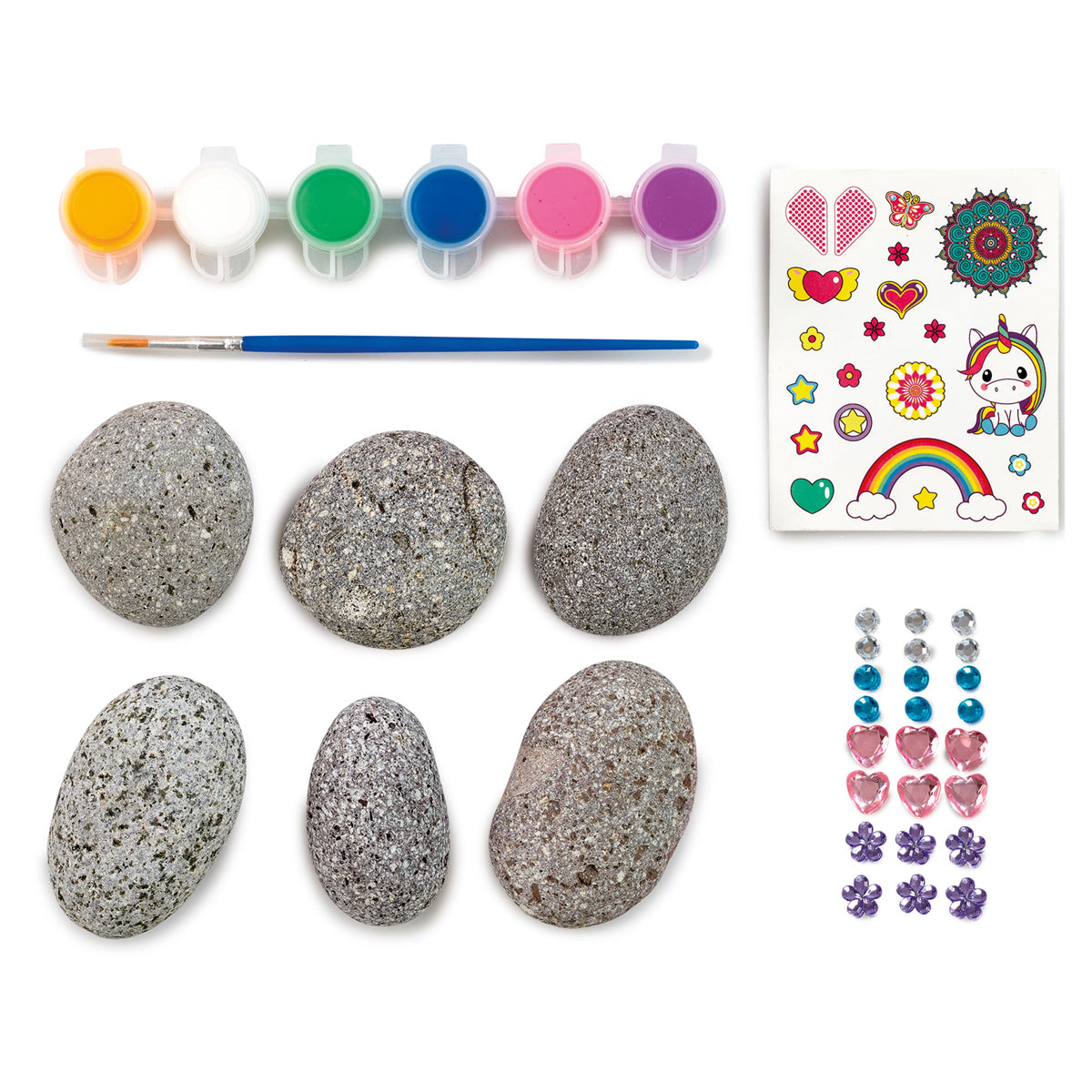 Out to Impress Neon Pebble Painting Craft Set
